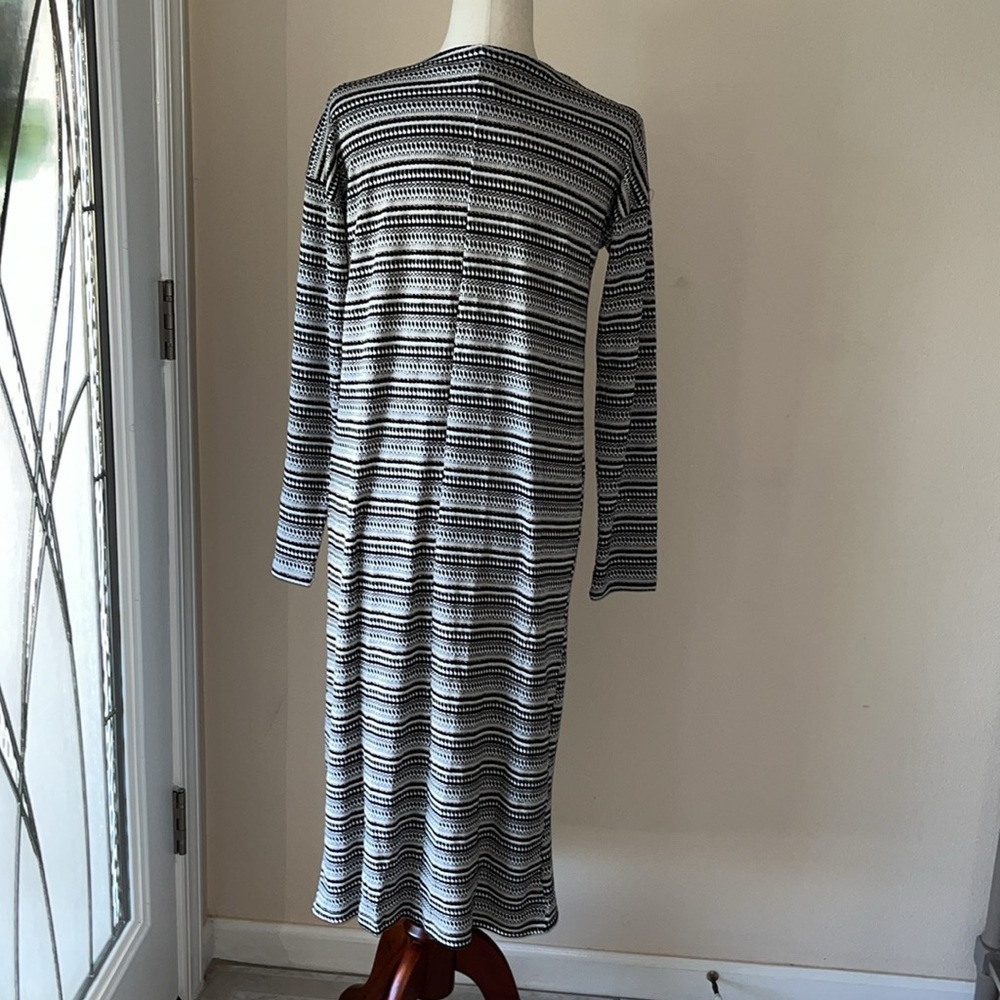 Bobeau Jacquard Stripe Knit Cardigan - Picture 5 of 9